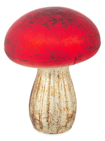 Figurka dekoracyjna "Mushroom" w kolorze złoto-czerwonym - wys. 20 cm