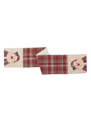 Tischläufer "Santa" in Rot/ Beige - (L)182 x (B)33 cm
