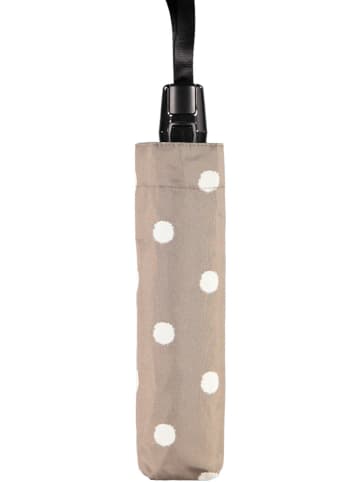 Taschenschirm "Fiber T21" in Beige/ Weiß