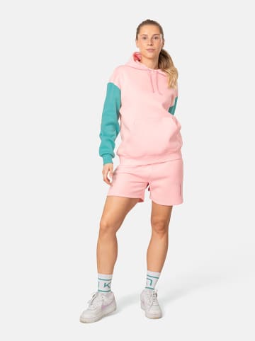 Hoodie "Anelie" in Rosa/ Türkis
