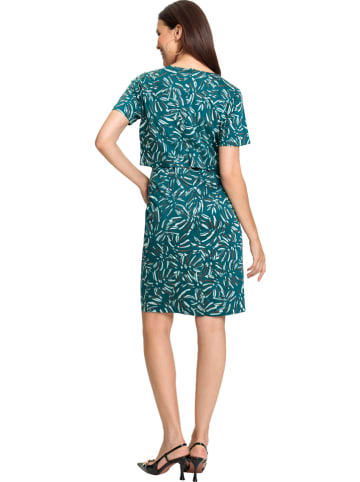 Jurk turquoise/grijs