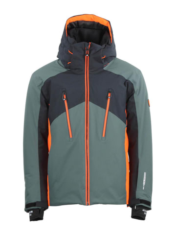 Ski-/ Snowboardjacke "Crampon" in Grün/ Orange