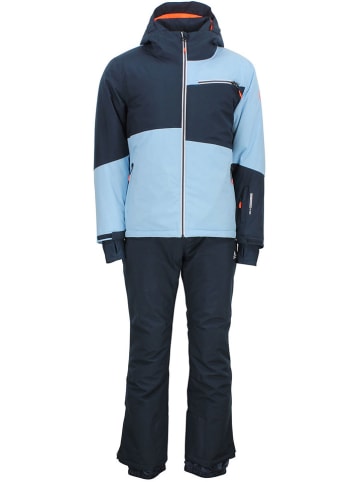 2-delige ski-/snowboardoutfit "Cardio" donkerblauw/lichtblauw