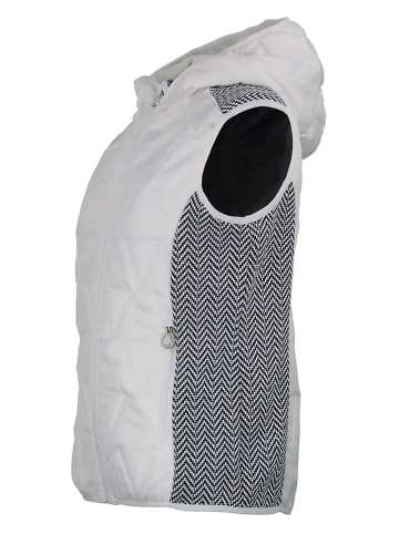 Doorgestikte bodywarmer wit/zwart