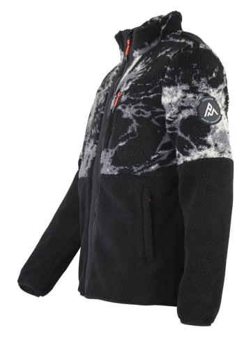 Fleecejacke "Cefran" in Schwarz/ Grau