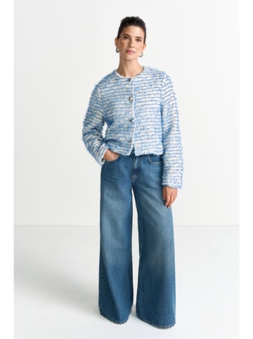 Cardigan in Weiß/ Blau
