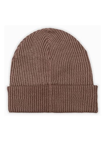 Czapka beanie w kolorze brązowym