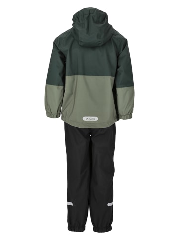 2tlg. Regenoutfit "Dallas" in Grün/ Schwarz