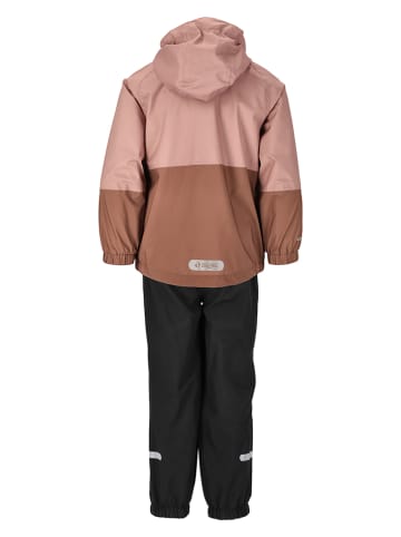 2tlg. Regenoutfit "Dallas" in Rosa/ Schwarz