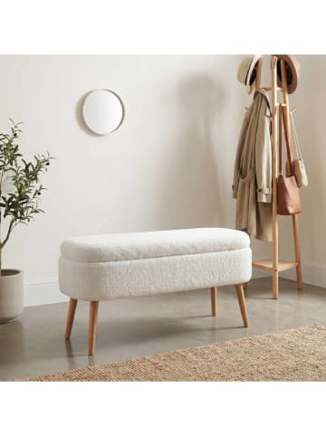 Zitbank "Oslo Wellsoft" wit - (B)90 x (H)46 x (D)35 cm