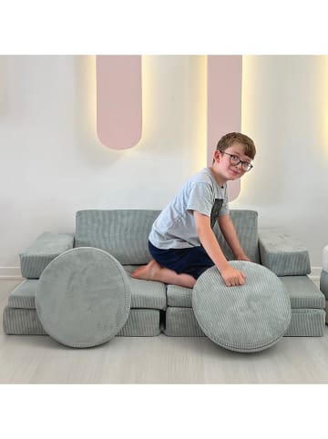 2-Sitz-Sofa in Blau in Blau - (B)140 x (H)46 x (T)70 cm