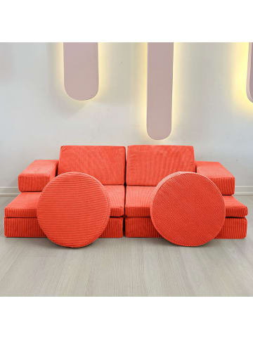 Sofa w kolorze pomarańczowym- 140 x 46 x 70 cm