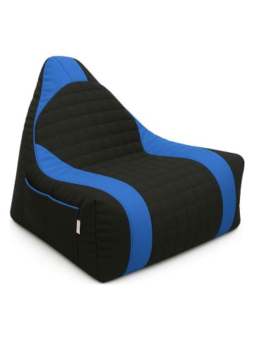 Sitzsack "XXL Gamer" in Schwarz/ Blau - (B)85 x (H)35 x (T)80 cm