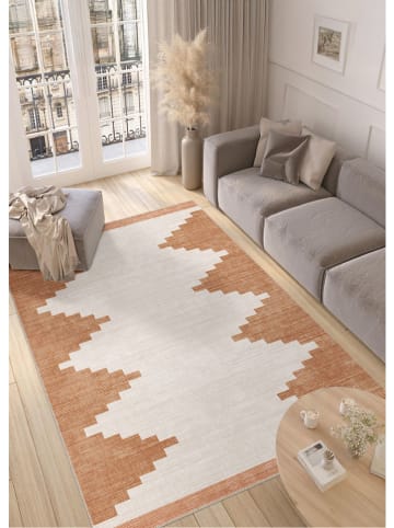 Laagpolig tapijt ''Aspen'' oranje/crème