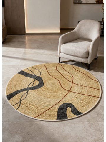 Laagpolig tapijt ''Celina'' beige/zwart