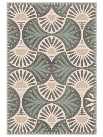 Kurzflor-Teppich ''David'' in Beige/ Grün