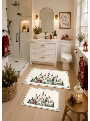 2er-Set: Badematten "Fairytale" in Creme