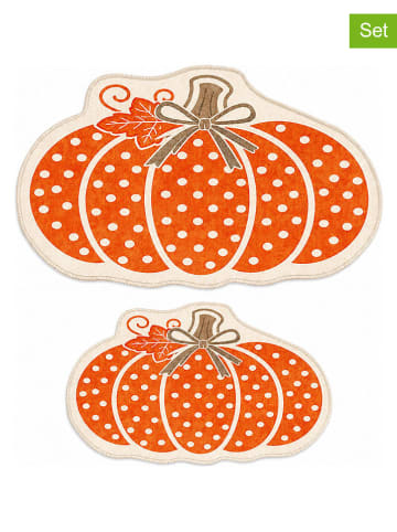 2er-Set: Badematten "Sweet Pumpkin" in Orange