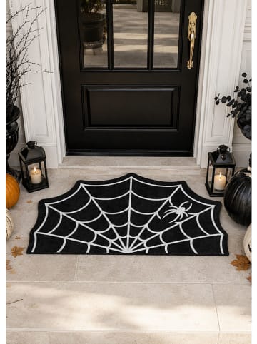 Deurmat "Spider" zwart