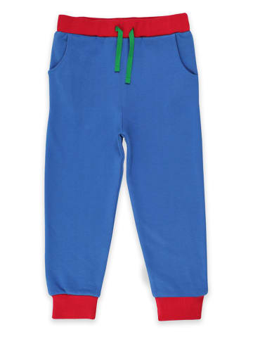 Sweathose in Blau/ Rot