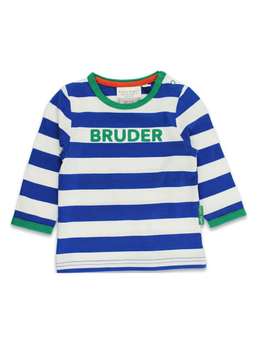 Longsleeve in Blau/ Weiß