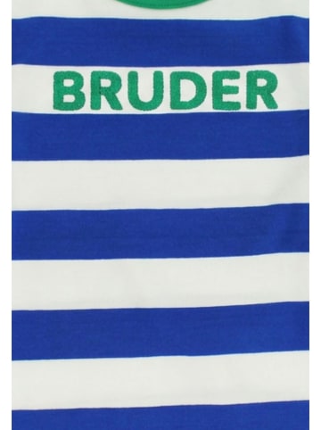 Longsleeve in Blau/ Weiß
