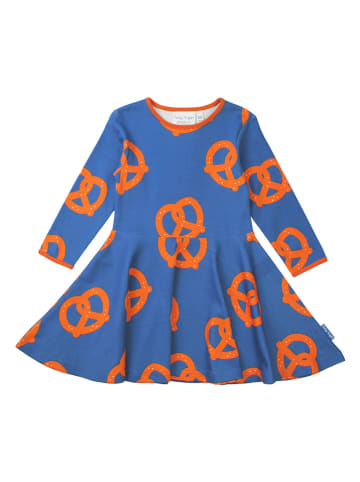Kleid in Blau/ Orange