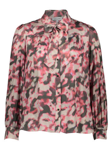 Blouse kaki/roze