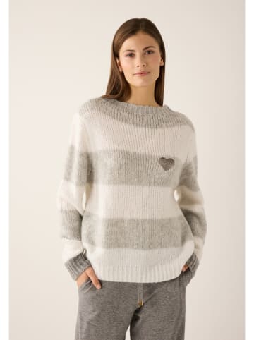 Sweter w kolorze jasnoszaro-białym