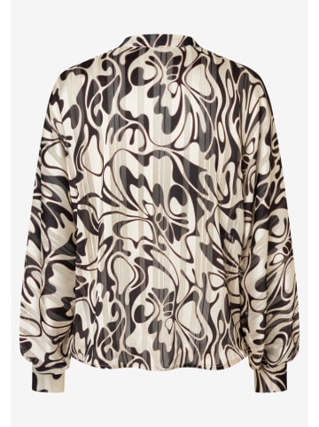 Bluse in Beige/ Schwarz