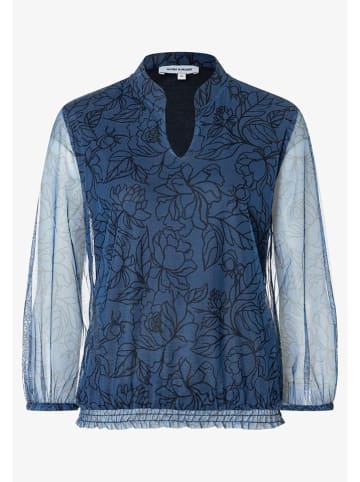 Bluse in Dunkleblau/ Schwarz