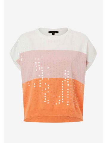 Shirt in Weiß/ Rosa/ Orange