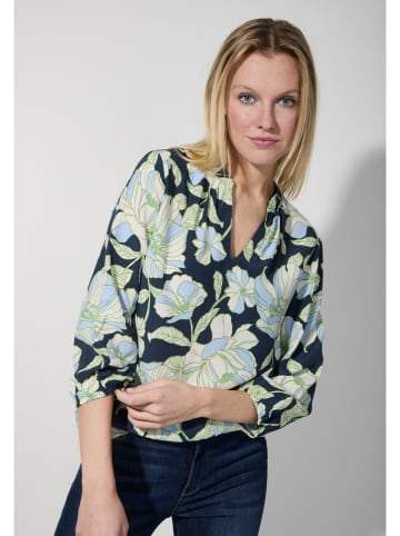 Blouse donkerblauw/lichtblauw