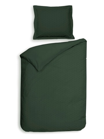 Satin-Bettwäsche-Set "Punto" in Grün