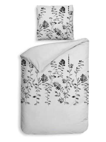Flanellen beddengoedset "Rocco" lichtgrijs