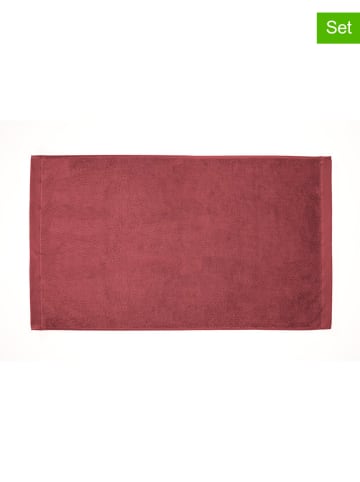 2-delige set: badhanddoeken "Premium" rood