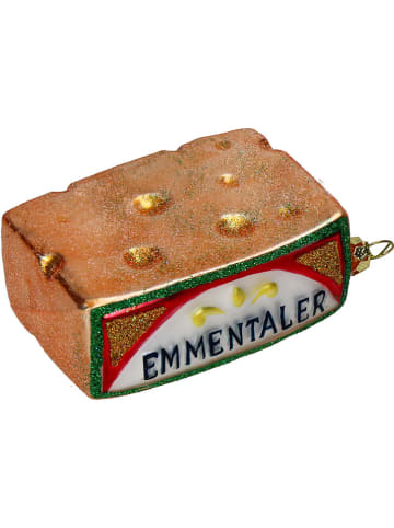 Bombka "Emmentaler" w kolorze złotym - wys. 11,4 cm