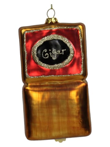 Ozdoba choinkowa "Cigars" w kolorze złoto-czerwonym - wys. 13 cm