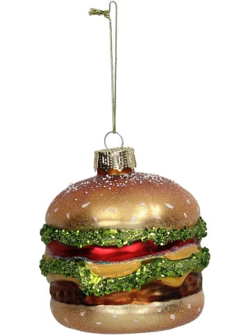 Bombka ''Hamburger" w kolorze złotym - wys. 10 cm
