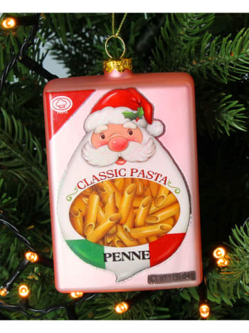 Ozdoba choinkowa "Holiday Penne" w kolorze jasnoróżowo-czerwonym - wys. 12 cm