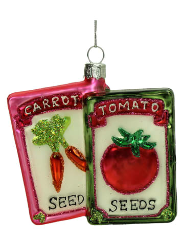 Baumschmuck "Seeds" in Pink/ Grün - (H)9,3 cm