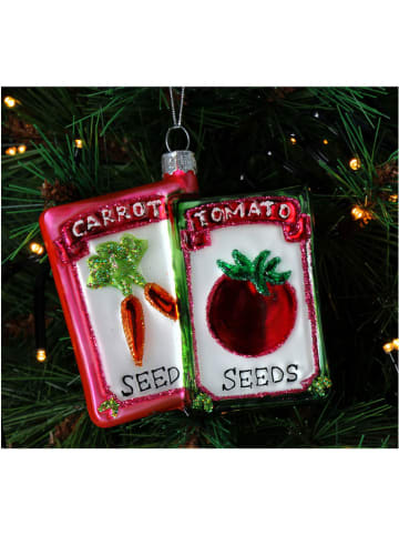 Baumschmuck "Seeds" in Pink/ Grün - (H)9,3 cm