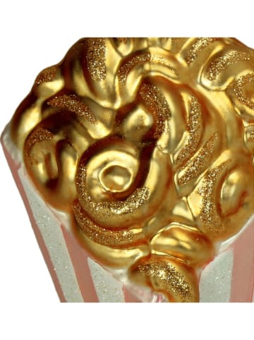 Ozdoba choinkowa "Curly Fries" w kolorze złoto-jasnoróżowym - wys. 14,3 cm