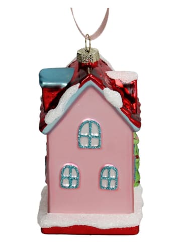 Ozdoba choinkowa "Toy Shop" w kolorze jasnoróżowo-zielonym - wys. 10 cm