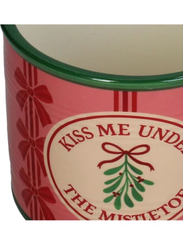 Blumentopf "Mistletoe" in Rosa/ Grün - (H)11,8 x Ø 13,8 cm