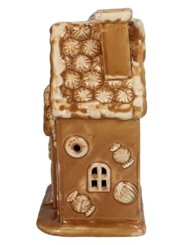 LED-Dekoobjekt "House" in Hellbraun - (B)12 x (H)20 x (T)10 cm