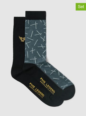 2er-Set: Socken in Dunkelblau/ Blau