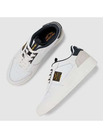 Leder-Sneakers in Weiß