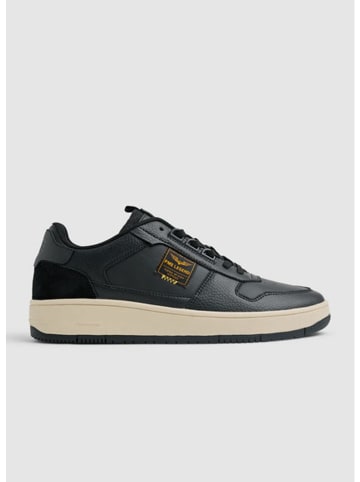 Skórzane sneakersy w kolorze czarnym