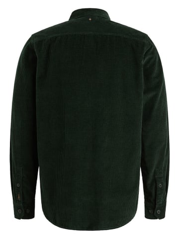 Corduroyblouse - regular fit - donkergroen